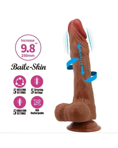 Gode Vibrant à Poussée Calisto 18 x 4.3 cm Marron sextoys et accessoires sur La Boutique du Hard