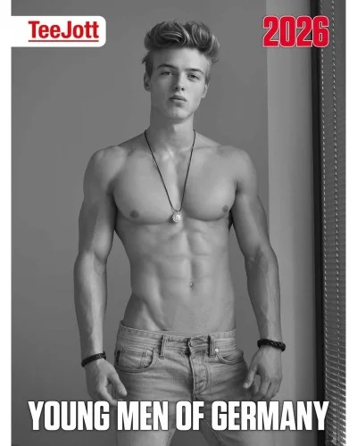 Calendrier 2026 Young men of Germany TeeJott sextoys et accessoires sur La Boutique du Hard