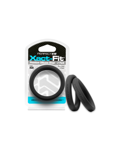 Lot de 2 Cockrings Xact-Fit n°20 - Diamètre 51mm sextoys et accessoires sur La Boutique du Hard