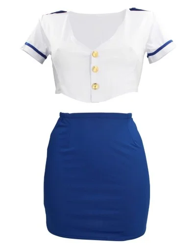 Costume sexy d'Hôtesse de l'air Stewardness S/M sextoys et accessoires sur La Boutique du Hard