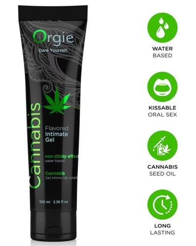 Lubrifiant Eau aromatisé Cannabis Orgie 100 ml sextoys et accessoires sur La Boutique du Hard