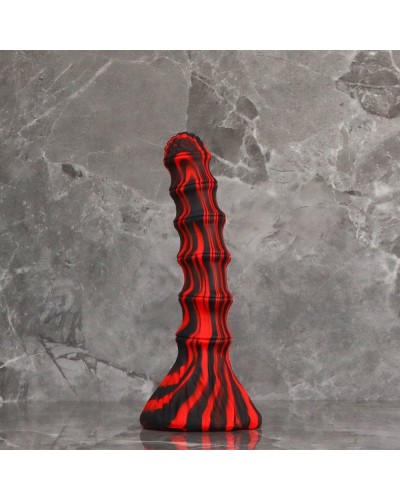 Gode Accordio L 20 x 4.7cm Rouge et Noir sextoys et accessoires sur La Boutique du Hard