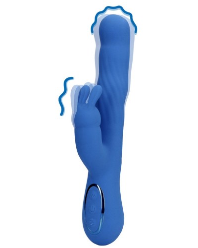 Vibro Rabbit Jetset 14 x 3.5cm Bleu sextoys et accessoires sur La Boutique du Hard