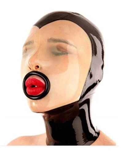 Cagoule Facial Mouth Noir-Transparent sextoys et accessoires sur La Boutique du Hard