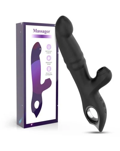 Vibro Rabbit Vibections 14 x 3.5cm Noir sextoys et accessoires sur La Boutique du Hard