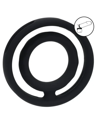 Ballstretcher Grooved Noir Noir sextoys et accessoires sur La Boutique du Hard