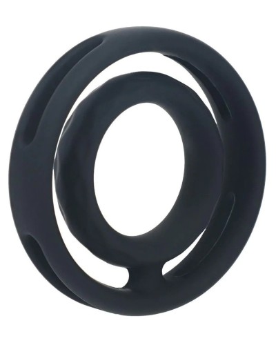 Ballstretcher Grooved Noir Noir sextoys et accessoires sur La Boutique du Hard