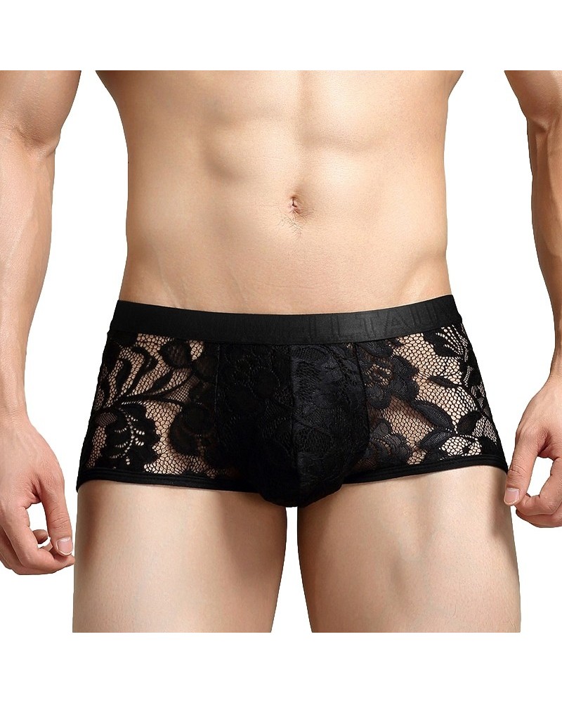 Boxer Dentelle Tauwell Noir sextoys et accessoires sur La Boutique du Hard