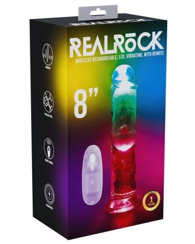 Gode Vibrant Lumineux Led no vibes 20 x 4.4cm Transparent sextoys et accessoires sur La Boutique du Hard