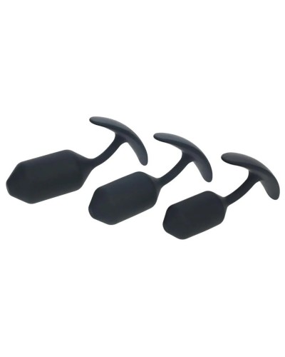 Lot de 3 Plugs lestés Weighty sextoys et accessoires sur La Boutique du Hard