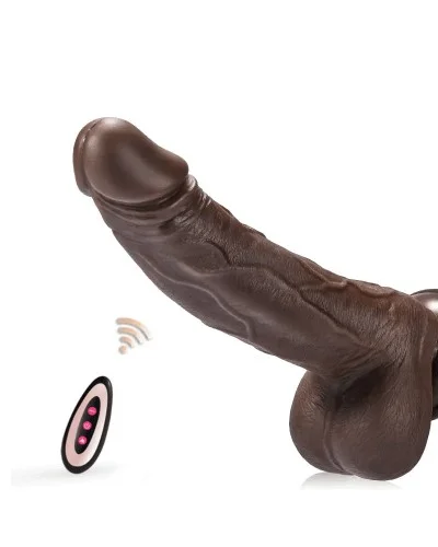 Gode Vibrant à Poussée Wardik 17 x 4cm Marron sextoys et accessoires sur La Boutique du Hard