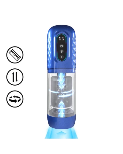 Masturbateur Vortex Rotation et Va-et-Vient Bleu sextoys et accessoires sur La Boutique du Hard