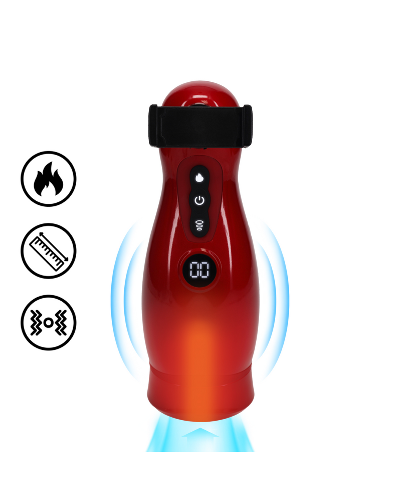 Masturbateur Virtuo Vibrations et Succion Rouge sextoys et accessoires sur La Boutique du Hard