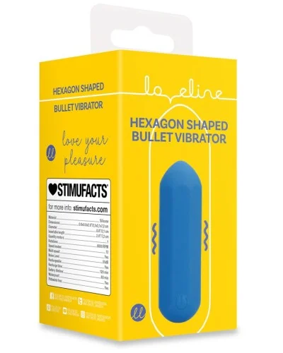 Mini-Vibro Jet Hexa 6 x 2.3cm Bleu sextoys et accessoires sur La Boutique du Hard