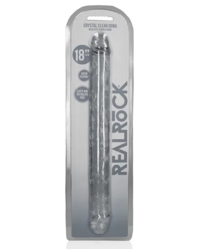 Double Gode CRYSTALDONG 45 x 4.3cm Transparent sextoys et accessoires sur La Boutique du Hard