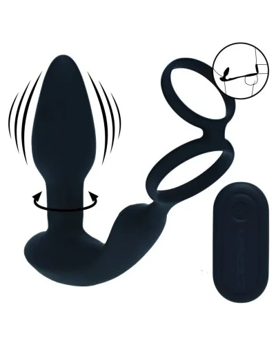Ballstretcher Plug Dual Vibe 10.5 x 3.8cm sextoys et accessoires sur La Boutique du Hard