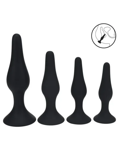Kit de 4 Plugs Slim Noirs sextoys et accessoires sur La Boutique du Hard