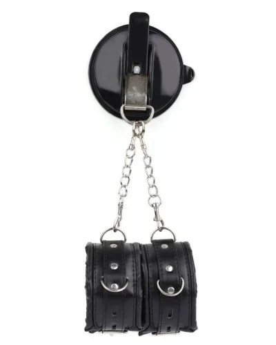 Menottes avec Ventouse Strongcup Noires sextoys et accessoires sur La Boutique du Hard
