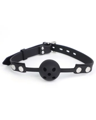 Bâillon Boule Percée Breathfive 40mm Noir sextoys et accessoires sur La Boutique du Hard
