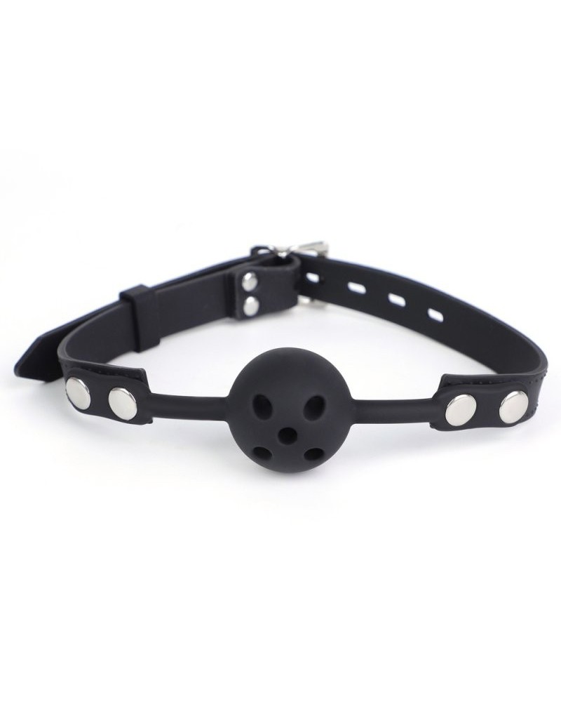 Bâillon Boule Percée Breathfive 40mm Noir sextoys et accessoires sur La Boutique du Hard