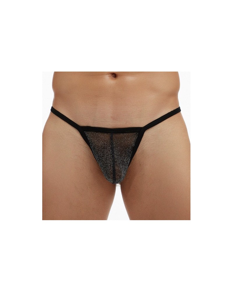 String Visibly Noir pailleté sextoys et accessoires sur La Boutique du Hard