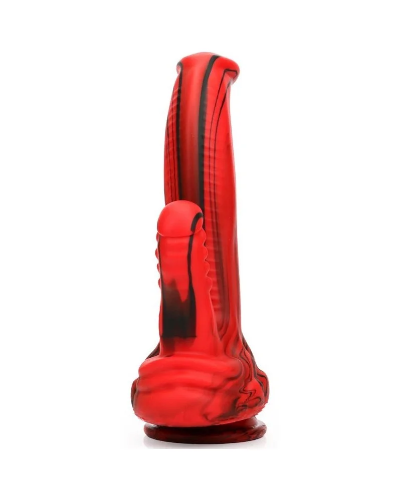 Double Gode Dobhorse 18 x 7cm Rouge et Noir sextoys et accessoires sur La Boutique du Hard
