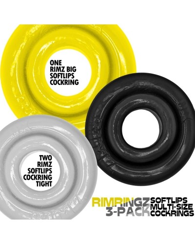 Lot de 3 Cockrings Rimringz Colorés sextoys et accessoires sur La Boutique du Hard