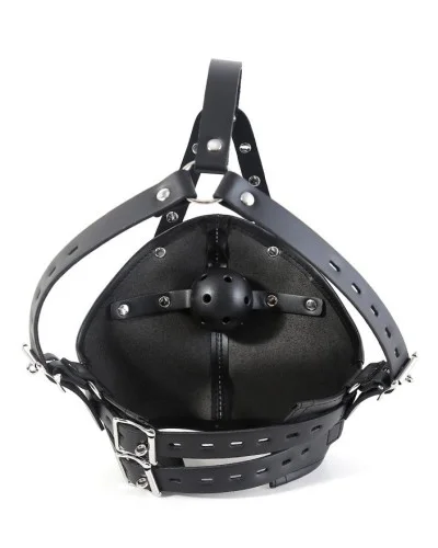 Masque avec Bâillon-Boule Gagown Noir sextoys et accessoires sur La Boutique du Hard