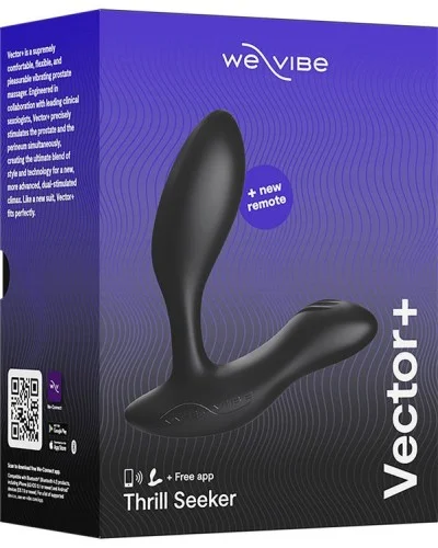 Stimulateur Prostatique Vibrant Connecté Vector + 8.5 x 2.8cm Noir sextoys et accessoires sur La Boutique du Hard