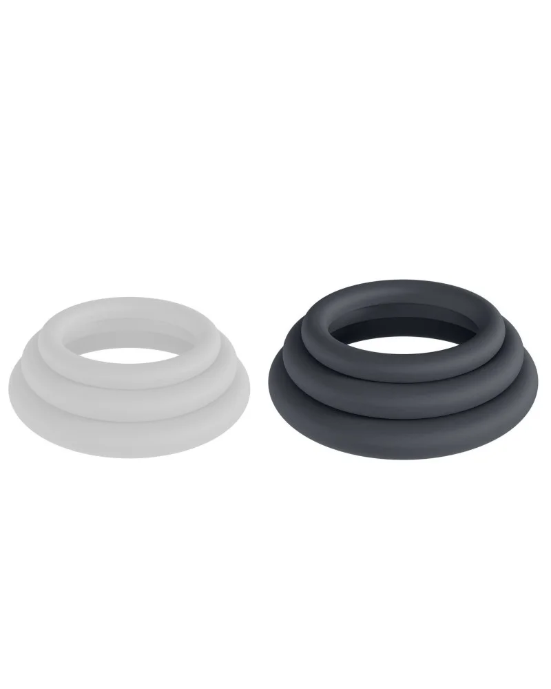Lot de 3 Cockrings Silicone Classic Levelz 33-39mm sextoys et accessoires sur La Boutique du Hard