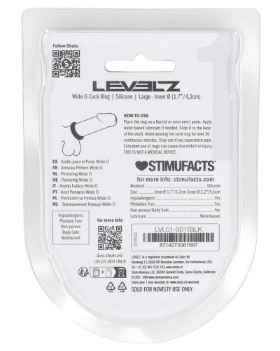 Cockring Silicone Wide-O L 42mm sextoys et accessoires sur La Boutique du Hard