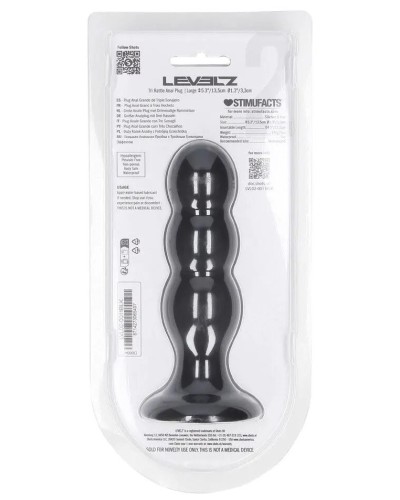 Plug avec Bille Tri Rattle 12 x 3.7cm sextoys et accessoires sur La Boutique du Hard