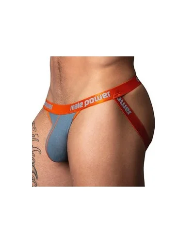 Jockstrap Rib Ring & Jock Gris-Orange sextoys et accessoires sur La Boutique du Hard