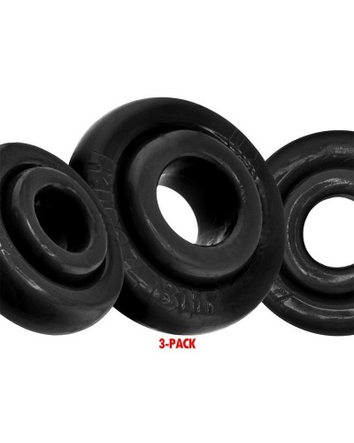 Lot de 3 Cockrings Rimringz Noirs sextoys et accessoires sur La Boutique du Hard