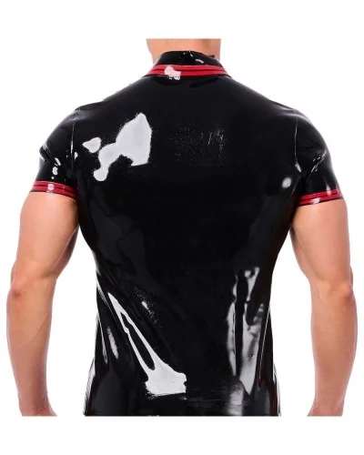 Polo en latex Xrub Noir-Rouge sextoys et accessoires sur La Boutique du Hard