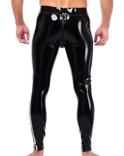 Pantalon en latex Xrub avec Zip Avant/Arrière Noir-Blanc sextoys et accessoires sur La Boutique du Hard
