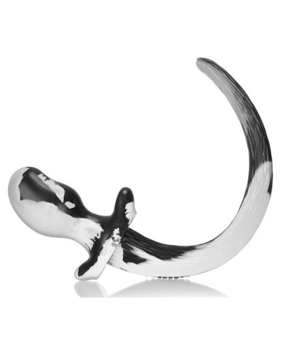 Plug Queue Puppy Tail Mastiff 12 x 7cm Noir-Blanc sextoys et accessoires sur La Boutique du Hard