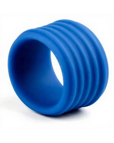 Cockring Deep Rib Grip 35 mm Bleu sextoys et accessoires sur La Boutique du Hard