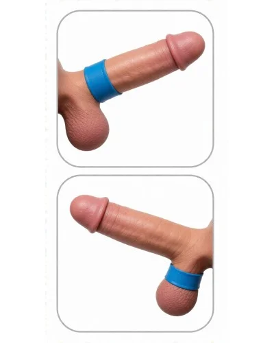 Cockring Deep Rib Grip 35 mm Bleu sextoys et accessoires sur La Boutique du Hard