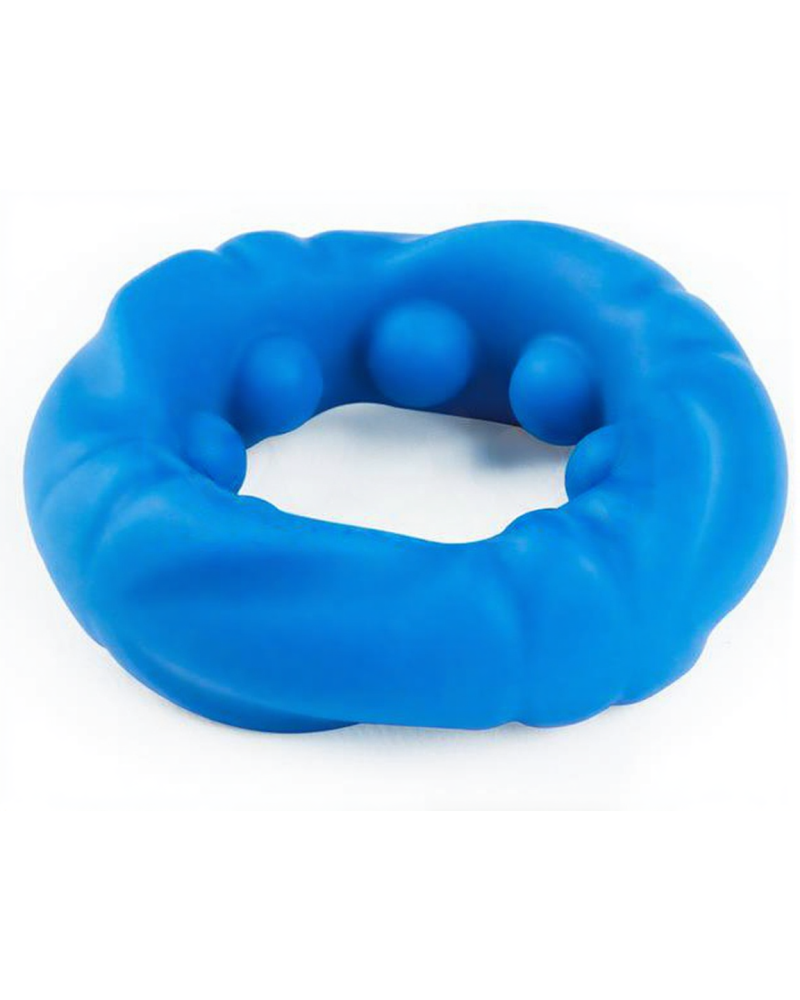 Cockring Ridge Bump Stretcher 25 mm Bleu sextoys et accessoires sur La Boutique du Hard