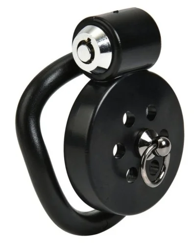 Cage avec laisse Leashidy 2.5 x 3.8 cm Noire sextoys et accessoires sur La Boutique du Hard