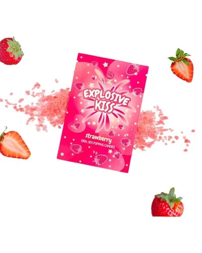 Bonbons sucre pétillant Explosive kiss Fraise 9g sextoys et accessoires sur La Boutique du Hard