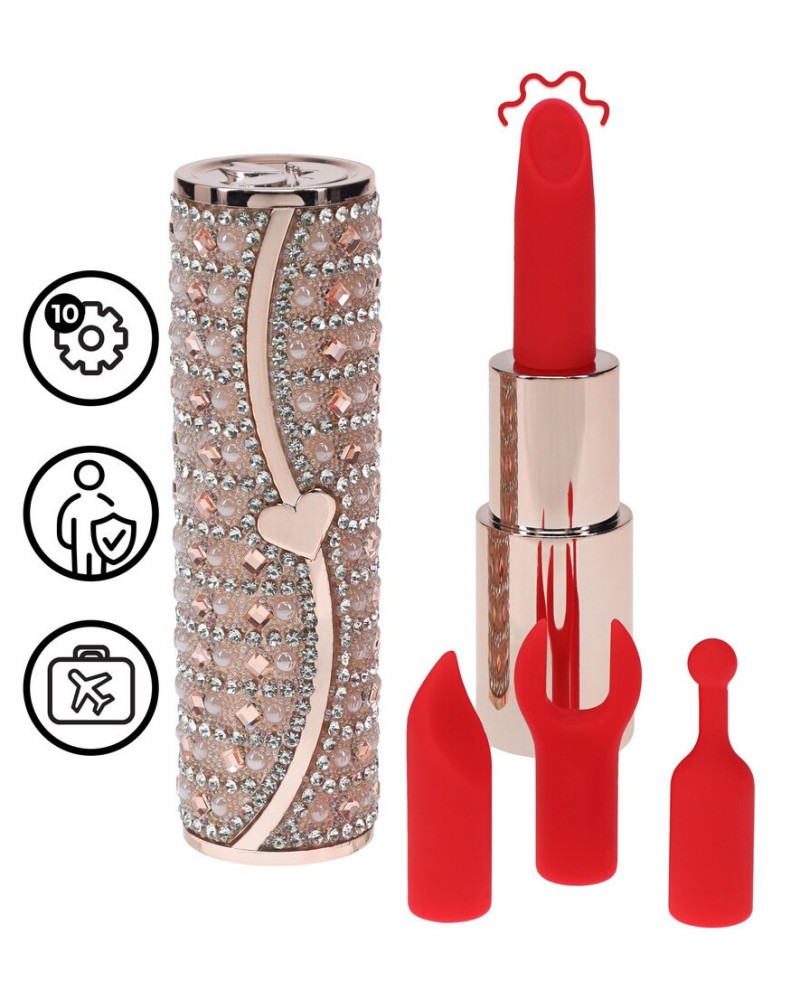 Mini Vibro + 4 embouts Tiffany Rose sextoys et accessoires sur La Boutique du Hard