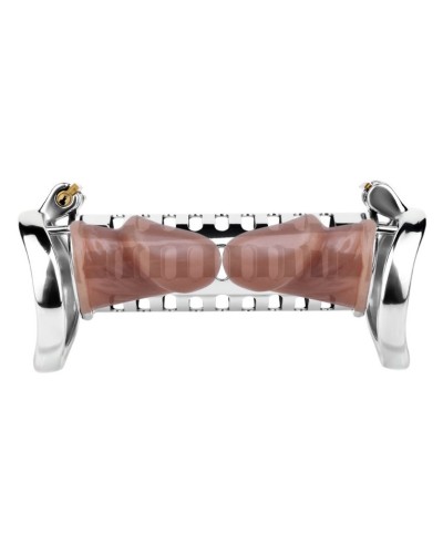 Double Cage Steelock 15 x 3.7cm sextoys et accessoires sur La Boutique du Hard