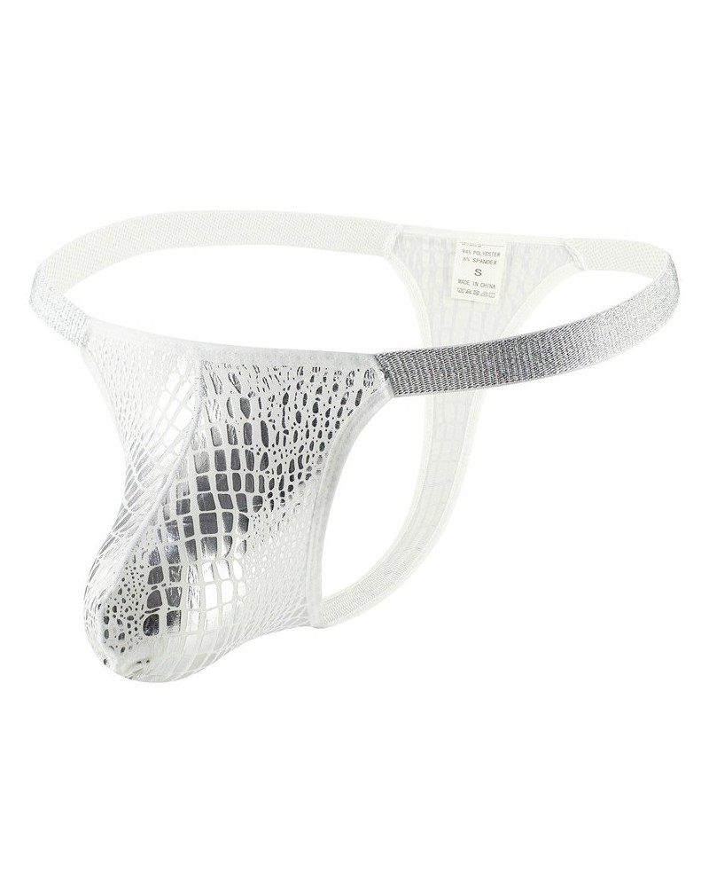 String Croco Blanc-Argenté sextoys et accessoires sur La Boutique du Hard