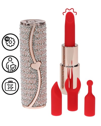 Mini Vibro + 4 embouts Candy Rose sextoys et accessoires sur La Boutique du Hard