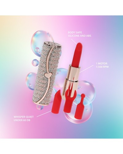 Mini Vibro + 4 embouts Candy Rose sextoys et accessoires sur La Boutique du Hard