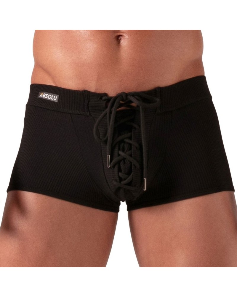 Boxer avec lacets Laced Noir sextoys et accessoires sur La Boutique du Hard