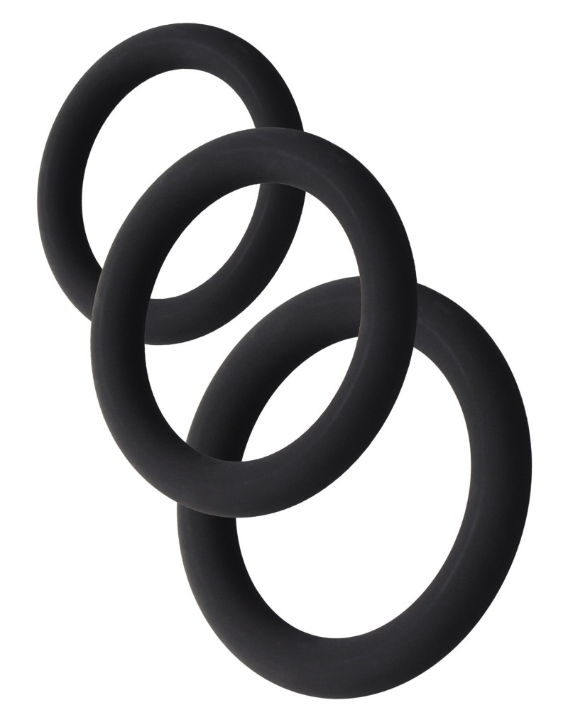 Lot de 3 Cockrings Stamstart Noirs sextoys et accessoires sur La Boutique du Hard