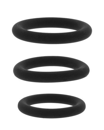 Lot de 3 Cockrings Stamstart Noirs sextoys et accessoires sur La Boutique du Hard